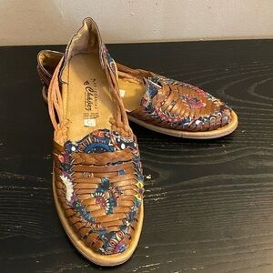 Women's Brown Mexican Artisan Huaraches Sandals